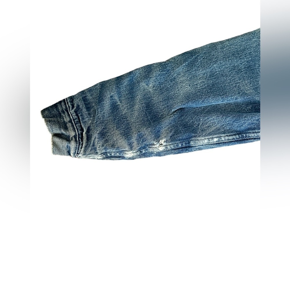 Vintage 70s Sears Roebucks Sherpa Denim Trucker Jean Jacket USA Size 38​ - Picture 4 of 12